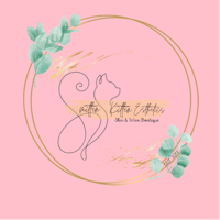 a pink background with a gold frame and eucalyptus leaves