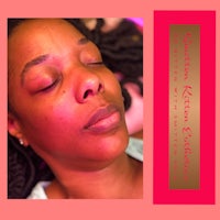 an image of a woman with dreadlocks and a pink background